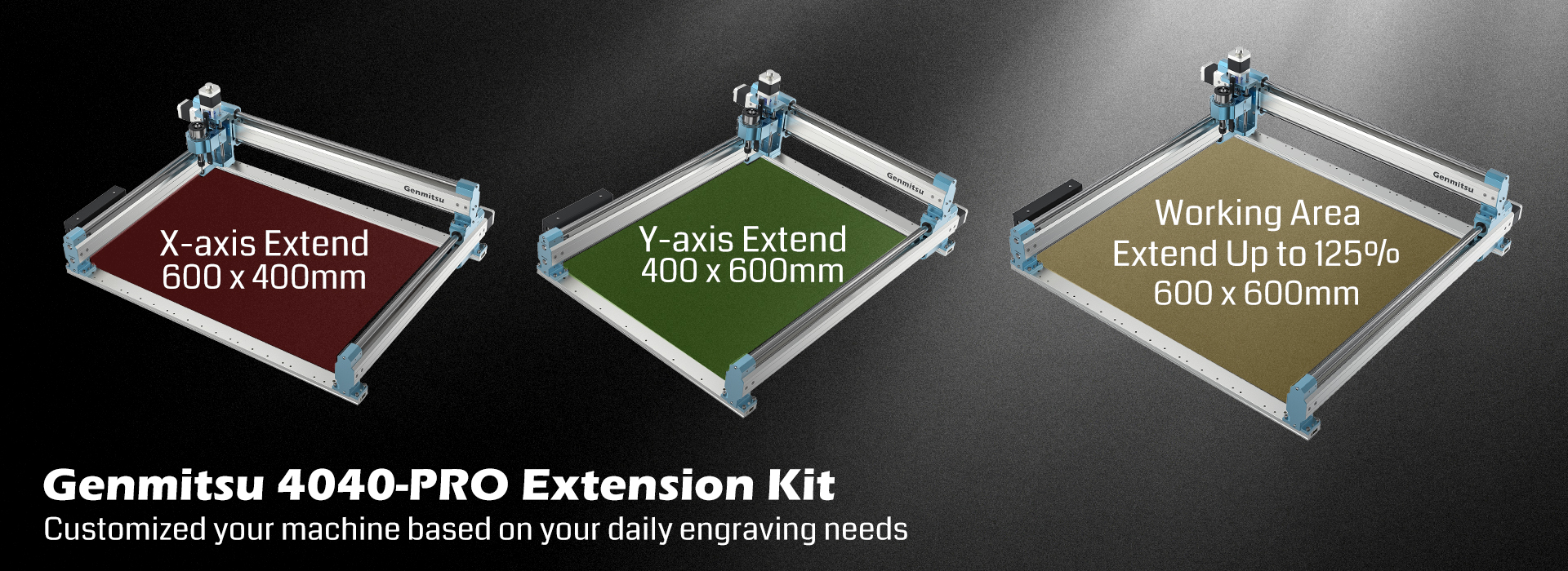 Genmitsu 6060 XY-Axis Extension Kit, For 4040-PRO, Up to 600x600mm