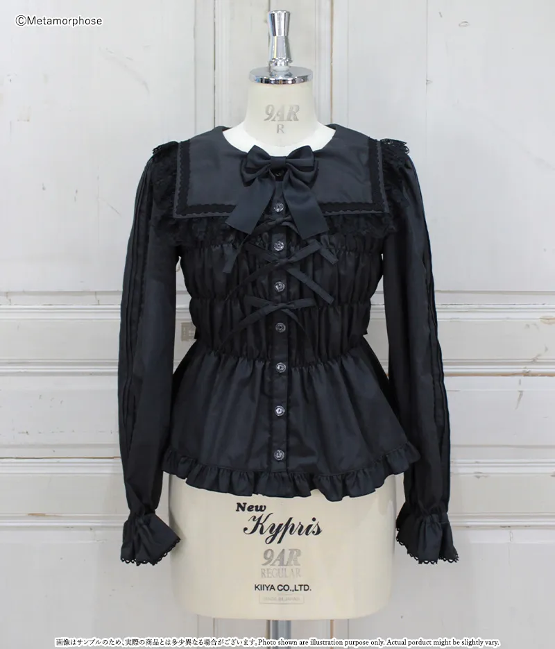 スクエアセーラーカラーシャーリングブラウス | metamorphose temps de