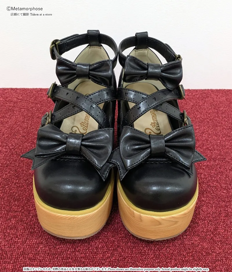 木底風リボンシューズ | metamorphose temps de fille - gothic