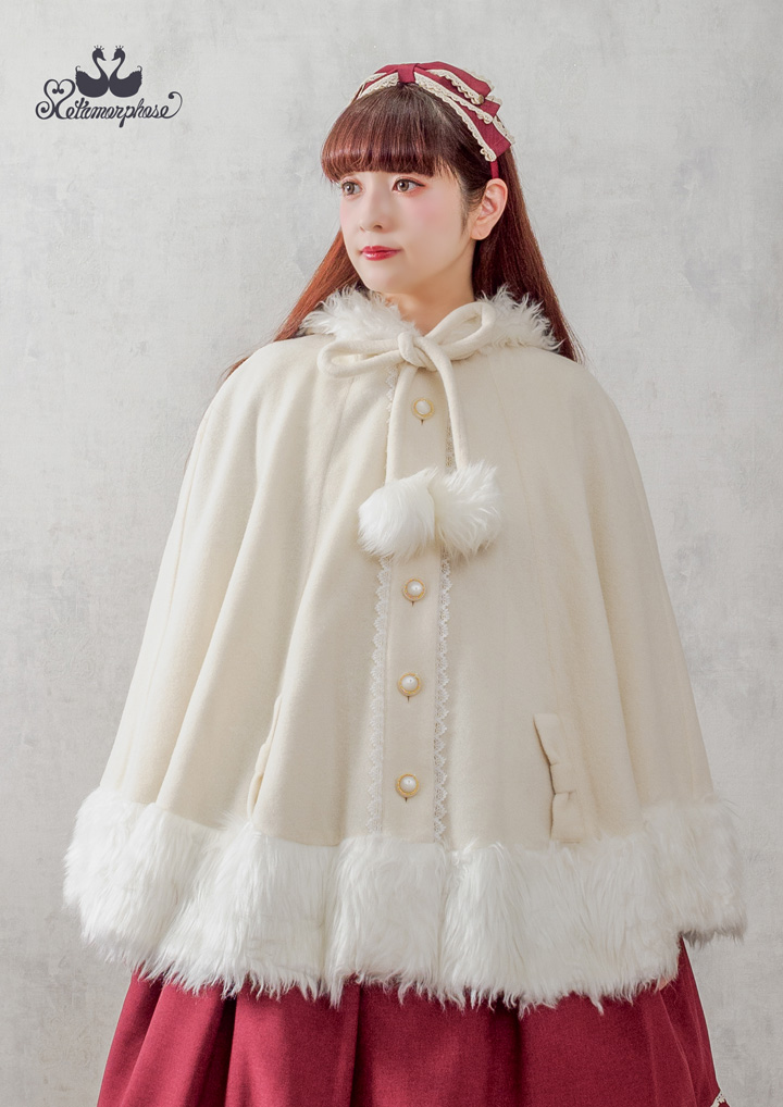 No.749 Cat＆Rabbitマント （オフ白） | metamorphose temps de fille