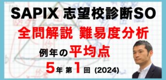 バックナンバー】第1回志望校診断サピックスオープン 平均点・動画解説