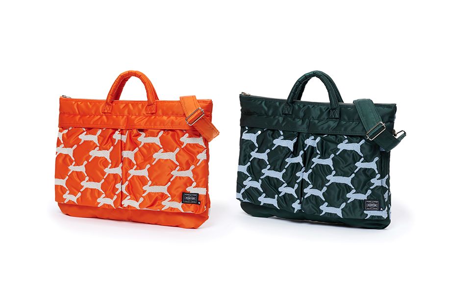 minä perhonen＞と＜PORTER＞のコラボレーションアイテムが、3つの刺繍