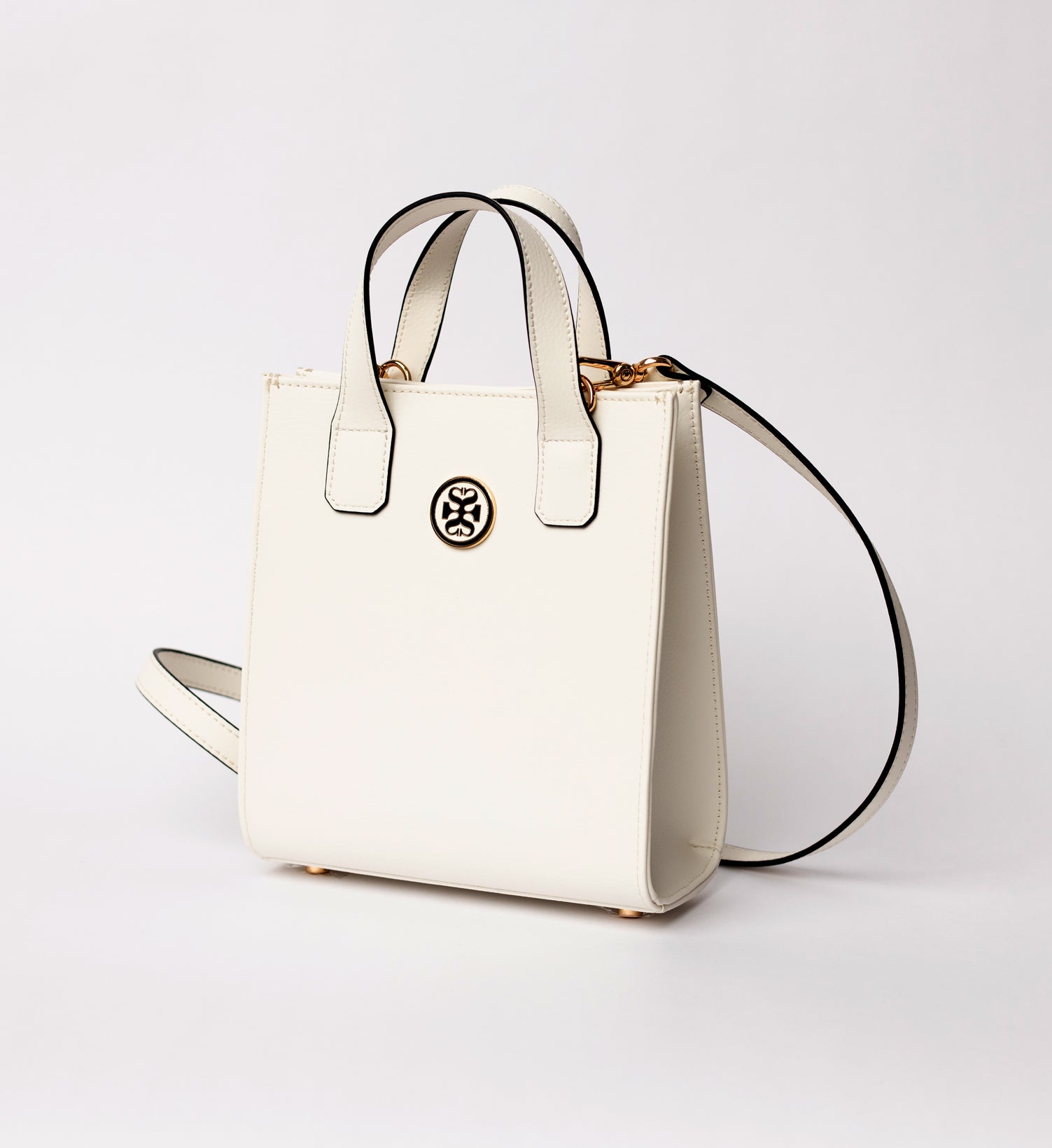 FROST WHITE GIA VEGAN LEATHER MINI TOTE 🌿 – Scalzini Accessories