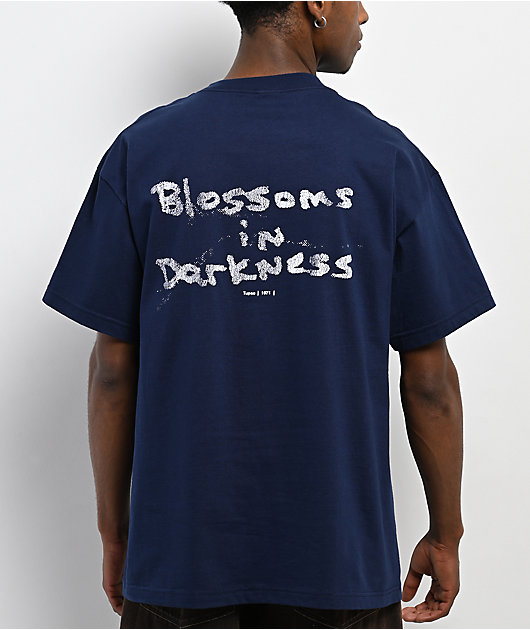 Cross Colours x Tupac Blossoms In Darkness Navy T-Shirt | Zumiez