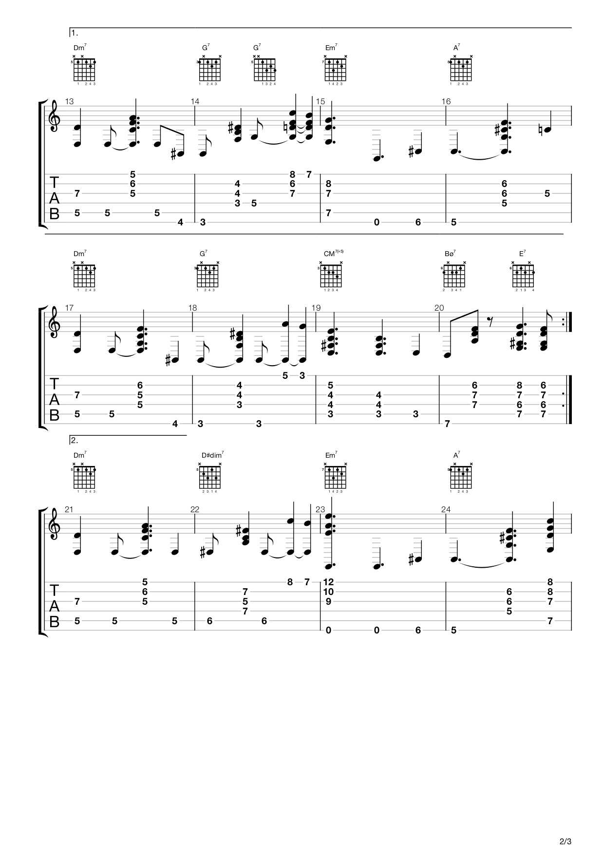 一人で弾く『Fly Me To The Moon』！ジャズスタンダード・ソロギター