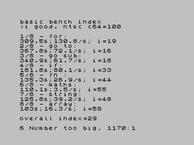 bench64: a new BASIC benchmark index for 8-bit computers – We Saw