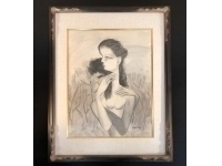 希少 川合玉堂 絵付 箱書 銘『白帆』京焼名工 清水六兵衛 作陶 茶碗 未