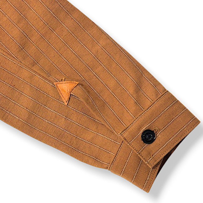 WAREHOUSE Lot 2214 HEAVY LEATHER BOUND BLOUSE ダックストライプ