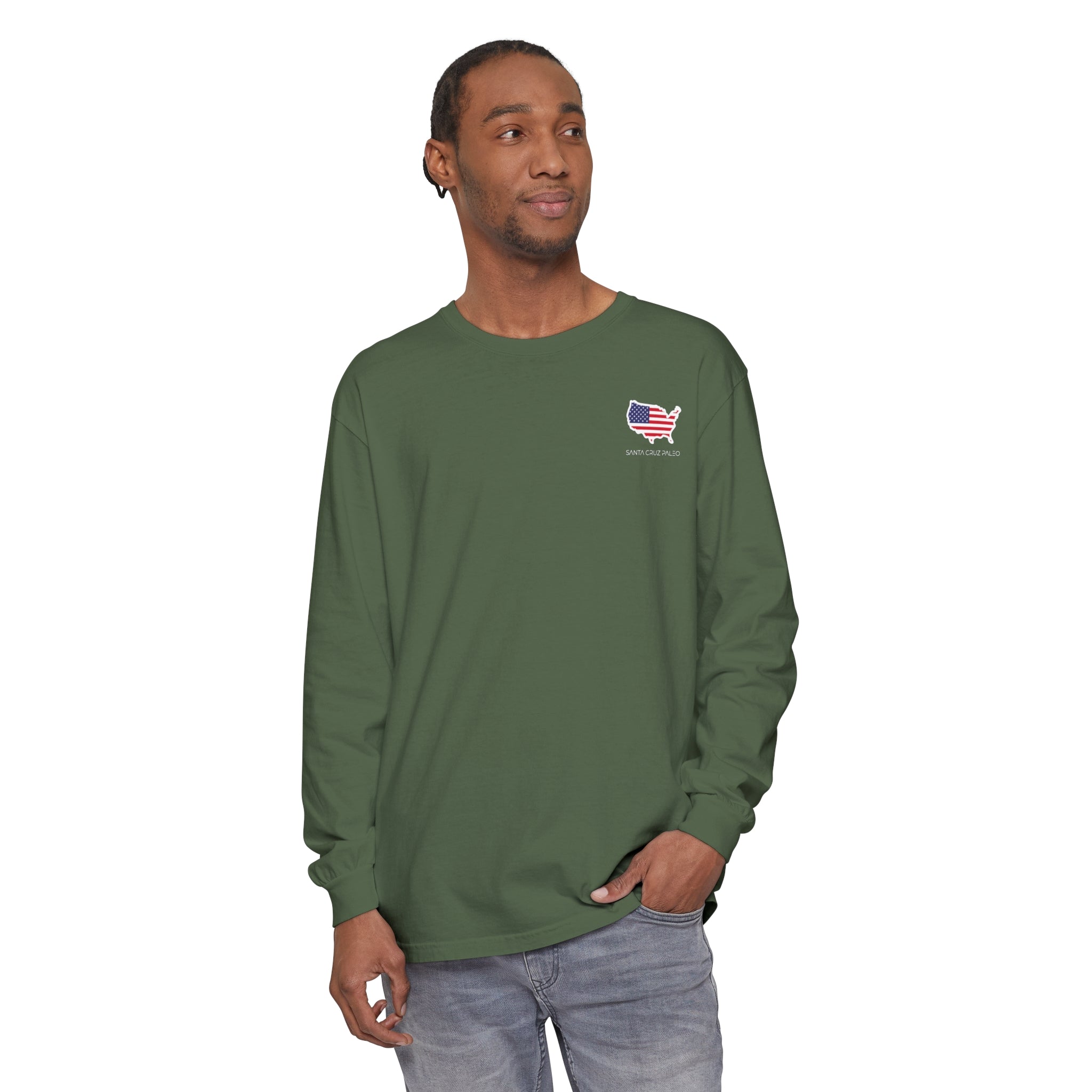 Long Sleeve Make America Healthy Cotton T-Shirt Baggy Vibes