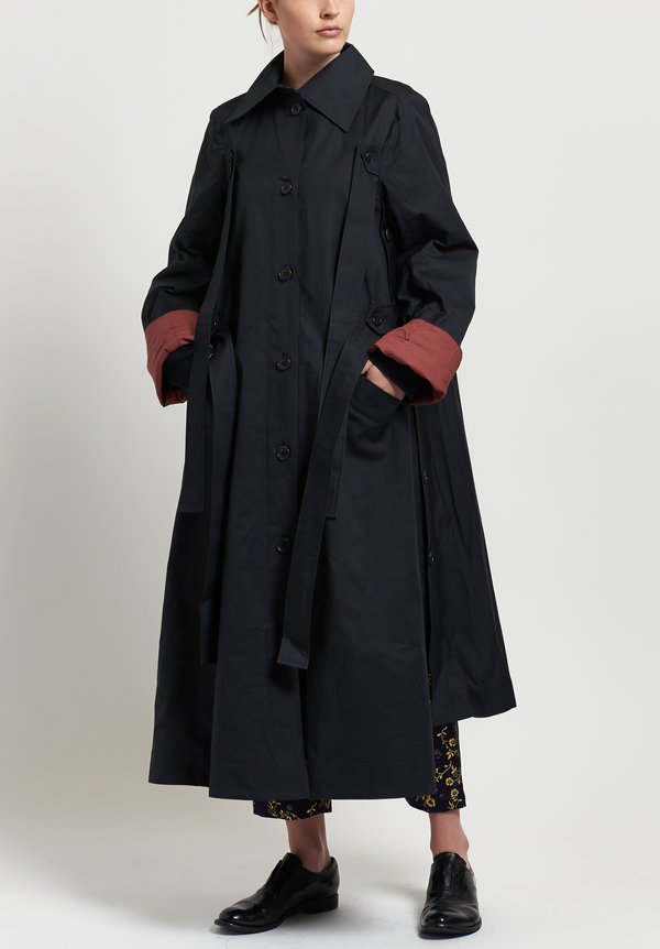 Henrik Vibskov Onion Trench Coat in Navy | Santa Fe Dry Goods