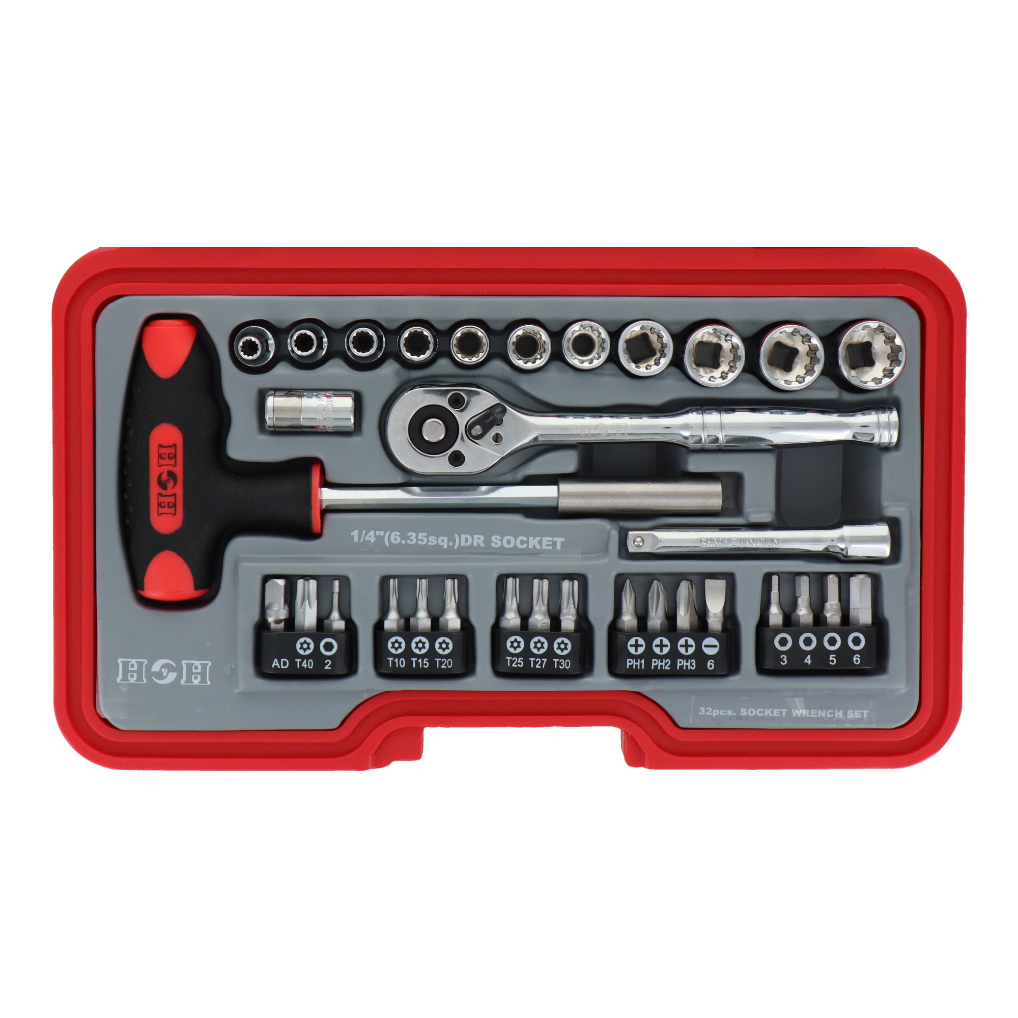 H-2032 ソケットレンチ ソケット＆ビットセット 32pcs.ソケットレンチ