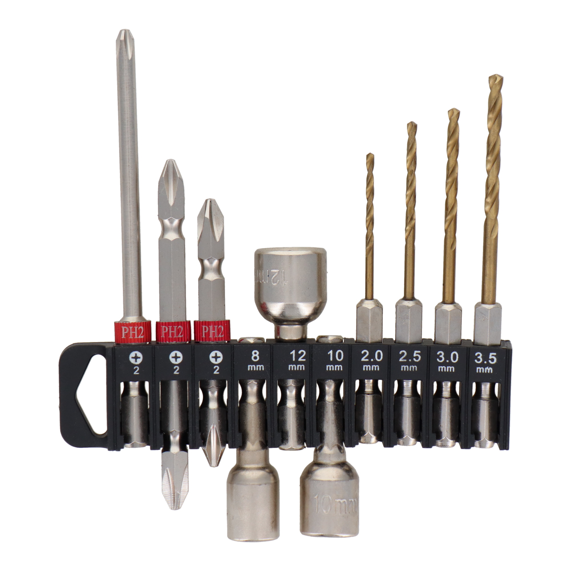 TDB-10 締め付け ビットセット・ソケットセット 10pcs.ドリル刃