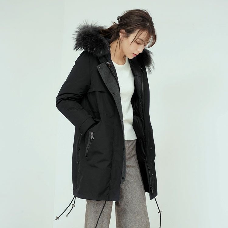 Filomo モッズコート レディース ダウン ライナー フード付き ファー