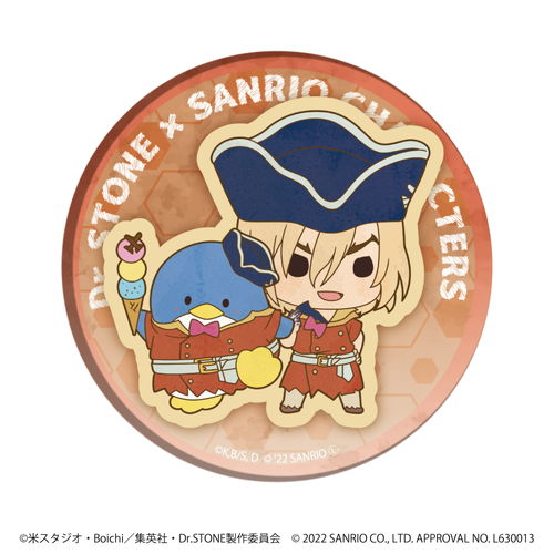 Dr.STONE×サンリオキャラクターズ｜缶バッジ「Dr.STONE×サンリオ