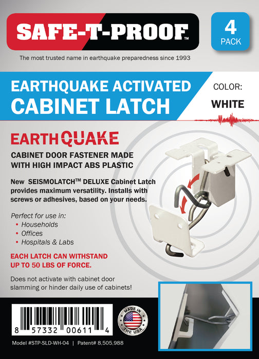 Automatic Cabinet Door Earthquake Latches - SAFE-T-PROOF