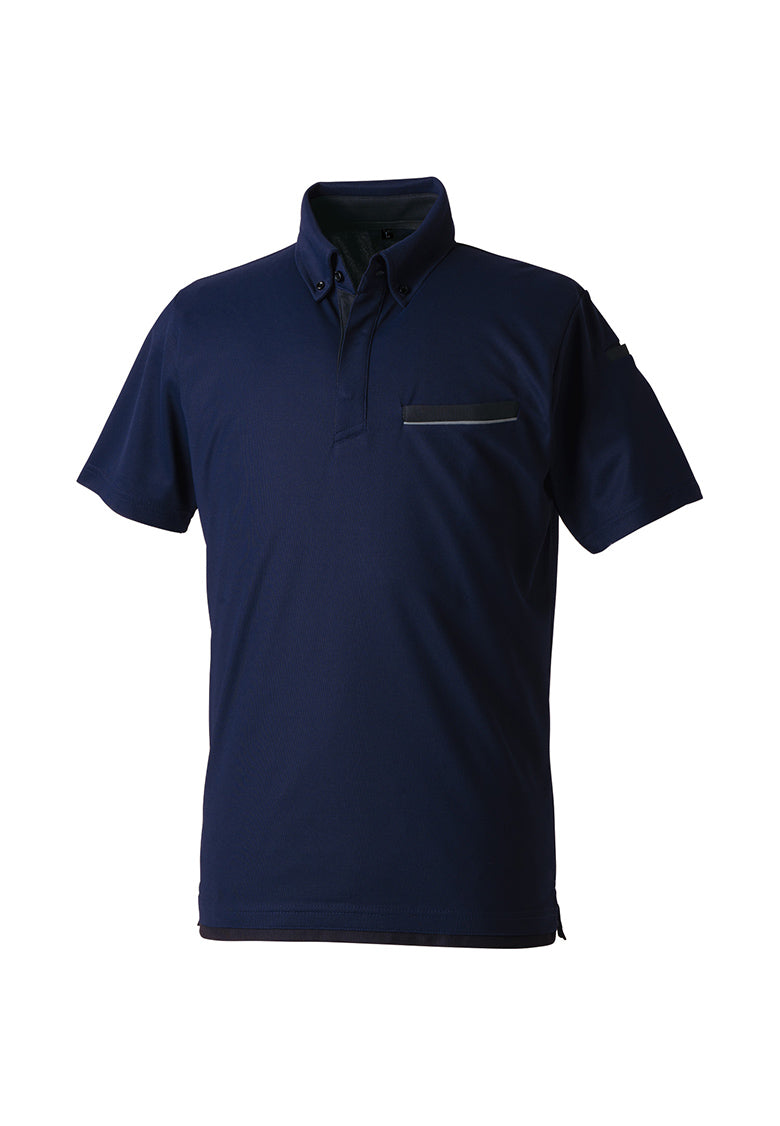 SOWA 7335-51 桑和 エコ 半袖ボタンダウンポロシャツ(胸ポケット付き