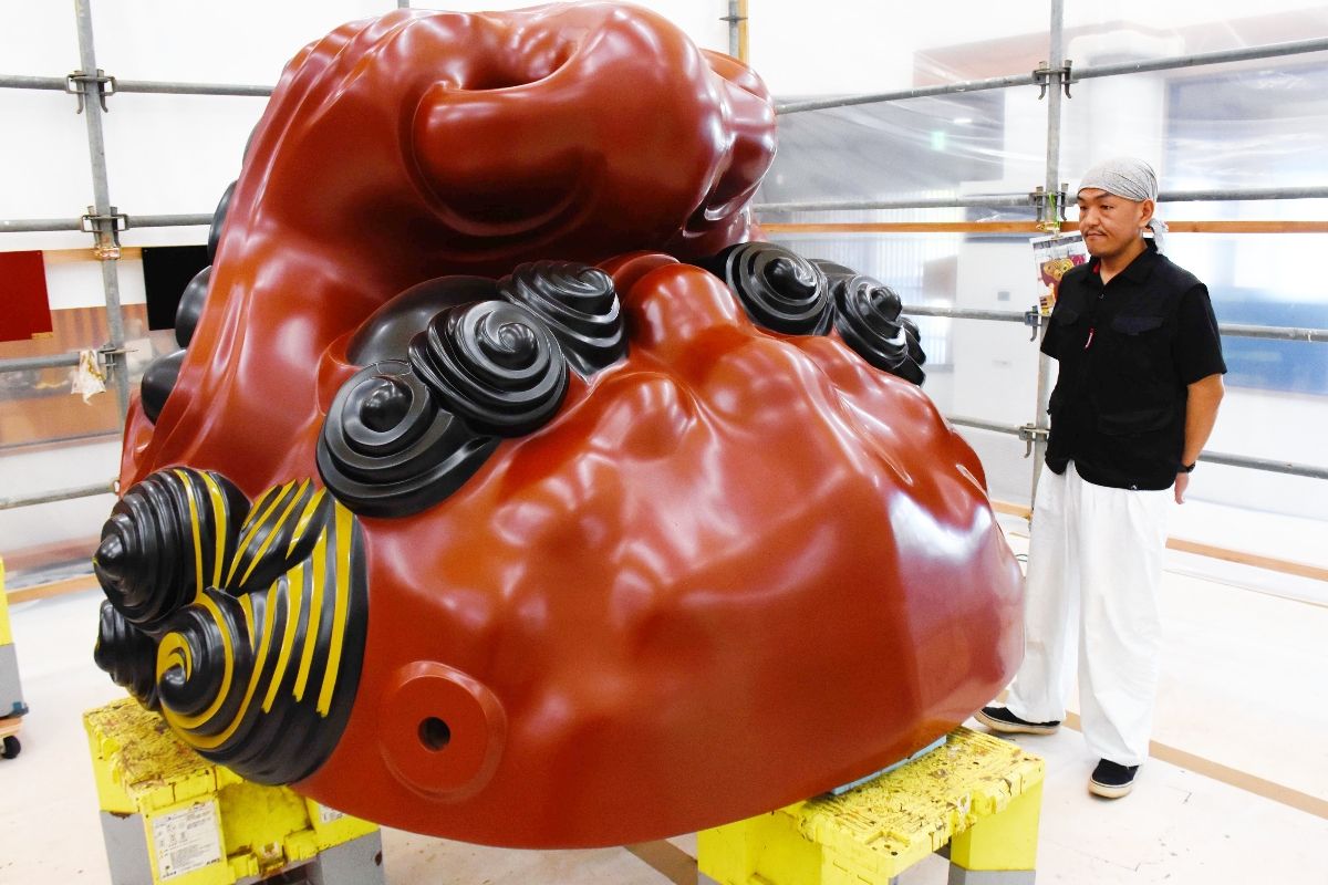 1番曳山「赤獅子」総修復着々 町民の総意、創建当初の姿へ 9月末の