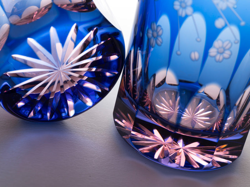 M-7064-2BP 桜文様 天開タンブラー ペア – 硝子工房 彩鳳