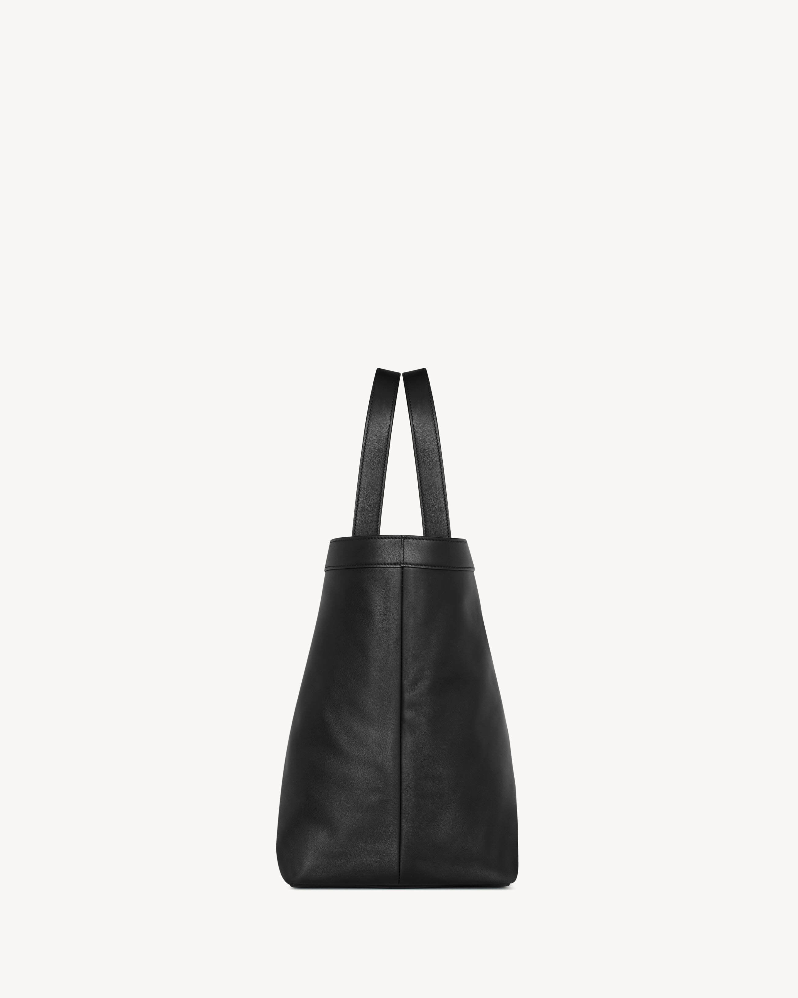 Y TOTE IN LEATHER in Black | Saint Laurent | YSL EN-US