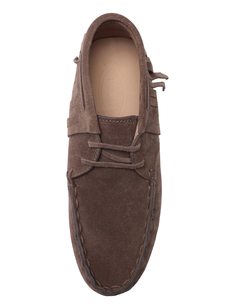 TOD'S (トッズ) スエード フリンジ モカシンブーツ レザー 本革