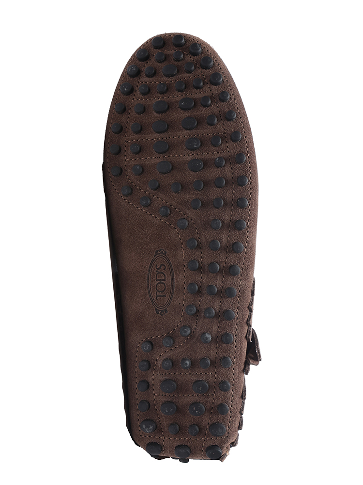 TOD'S (トッズ) スエード フリンジ モカシンブーツ レザー 本革