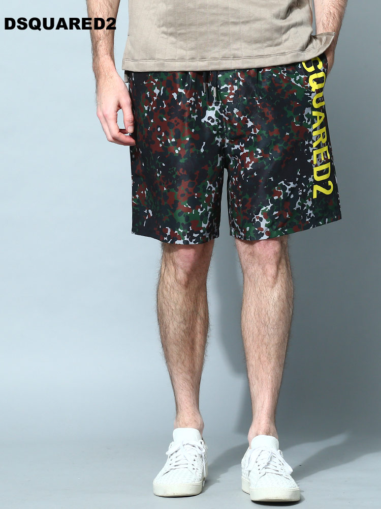 DSQUARED2 (ディースクエアード) 迷彩柄 ナイロン 水陸両用 ショーツ