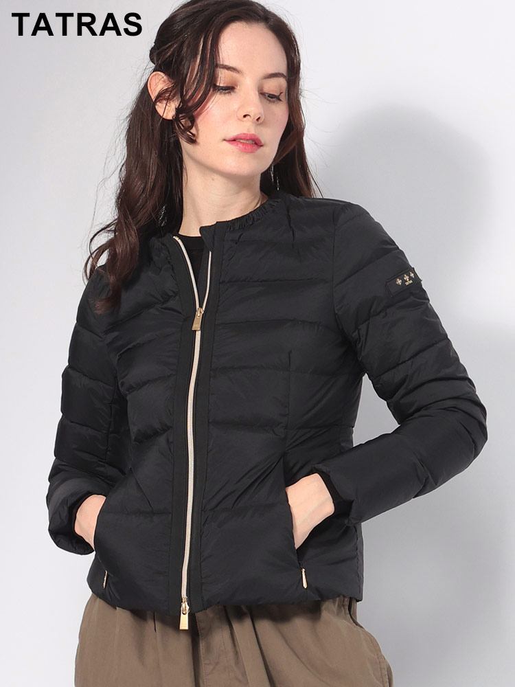 TATRAS (タトラス) ノーカラー ショート丈 ダウン ジャケット BREVA