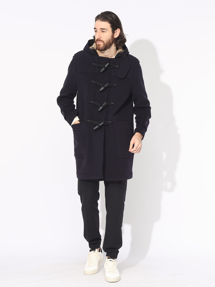 BURBERRY (バーバリー) ウール 裏チェック ダッフルコート BB8033638