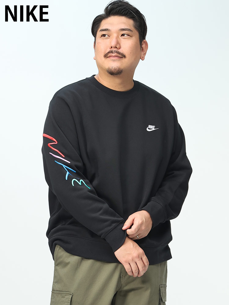 Nike Club Fleece Brushed Back Graphic Crew ロゴ クルーネック