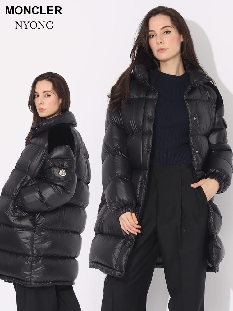MONCLER (モンクレール) 切り替え フルボタン ロング ダウンジャケット