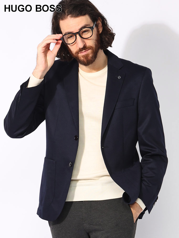 HUGO BOSS (ヒューゴボス) ストレッチ ウール×コットン シングル 2ツ釦