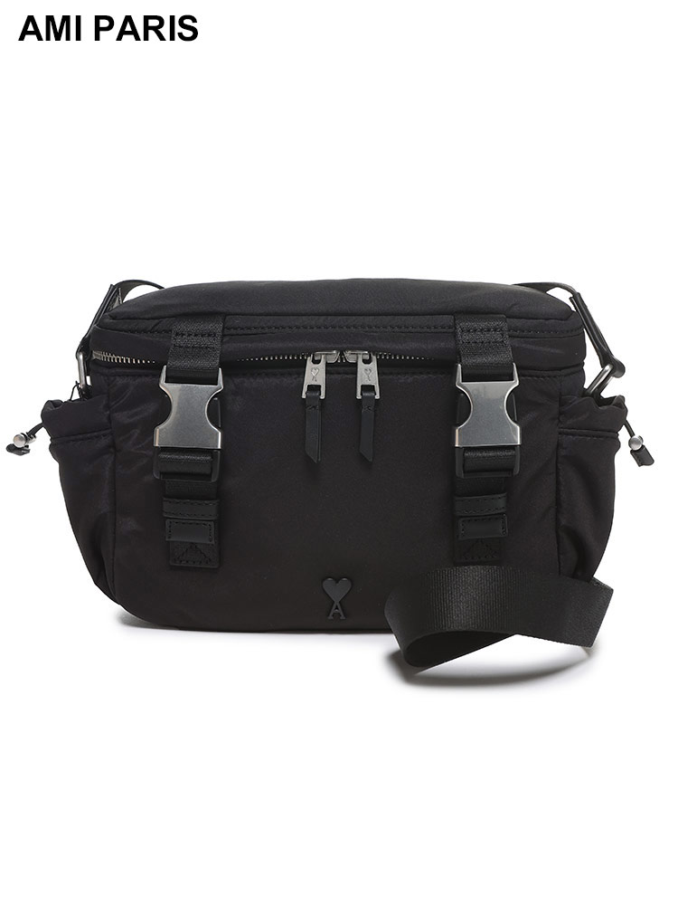 AMI PARIS (アミパリス) 撥水ナイロンキャンバス ワンポイトロゴ