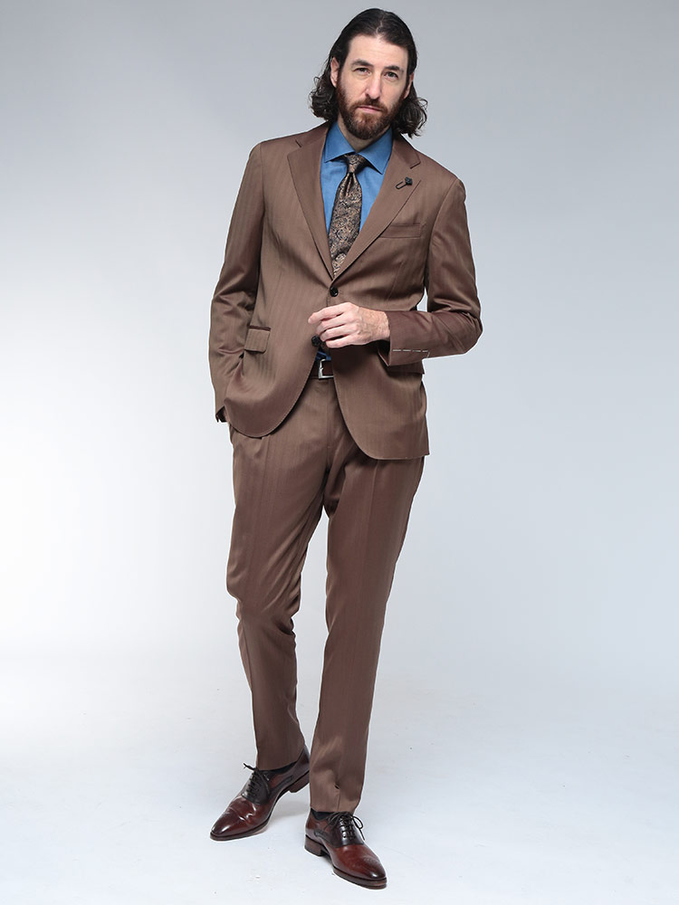 LARDINI (ラルディーニ) シングル ノータック スーツ SOLARO