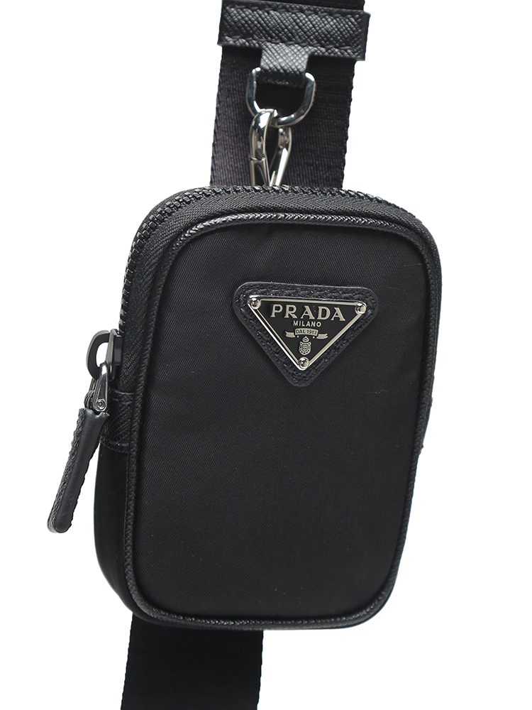 PRADA (プラダ) Re-Nylon ミニポーチ付き ショルダーバッグ