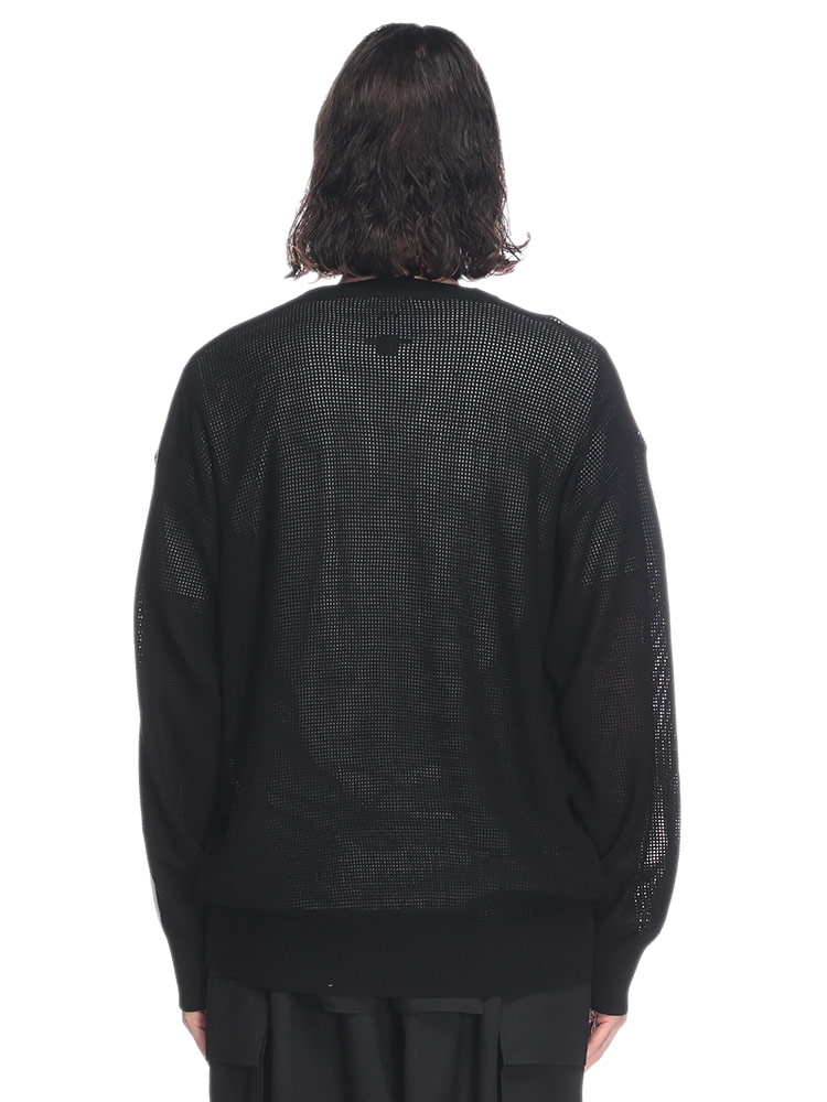 Y-3 (ワイスリー) スリーストライプ クルーネック ニット GFX KNIT