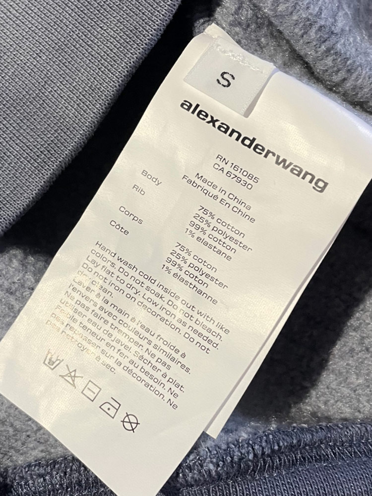 alexanderwang (アレキサンダーワン) 裏起毛 ワンポイント クルー