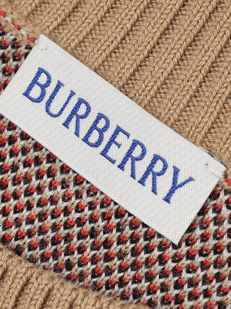 BURBERRY (バーバリー) エンブロイダード チェック クルーネック