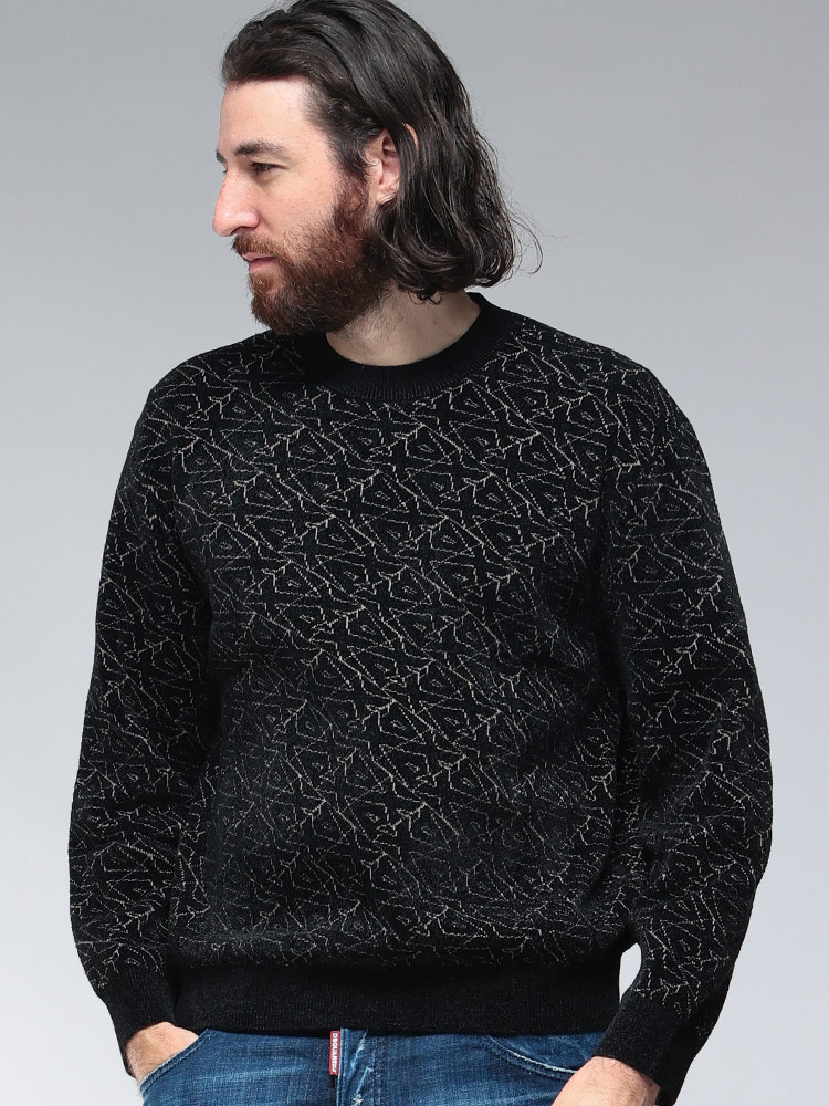 ARMANI EXCHANGE (アルマーニ エクスチェンジ) ジャガードロゴ クルー