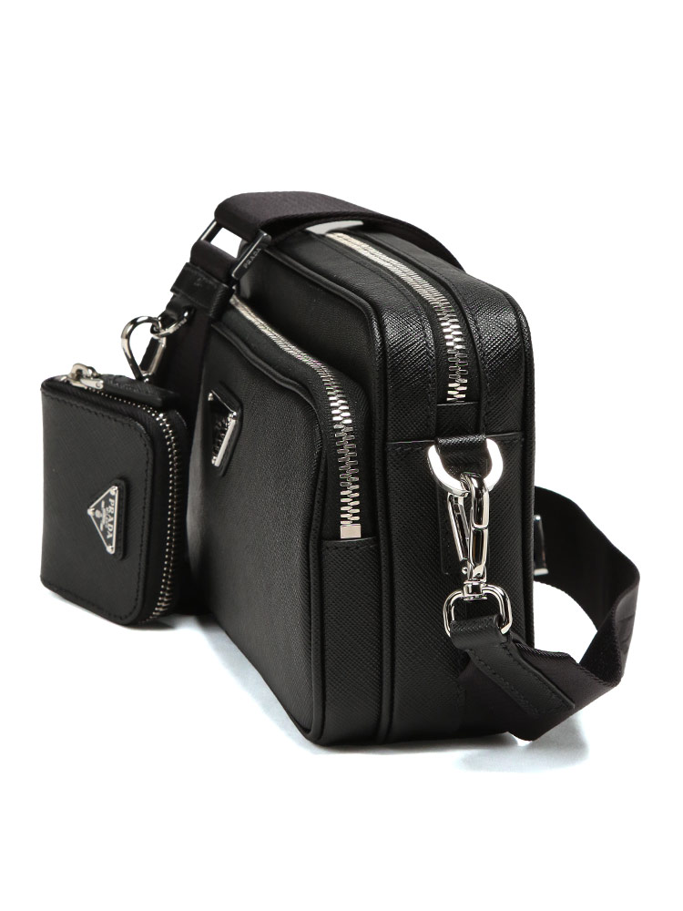 PRADA (プラダ) トライアングル ロゴ サフィアーノ レザー ショルダー