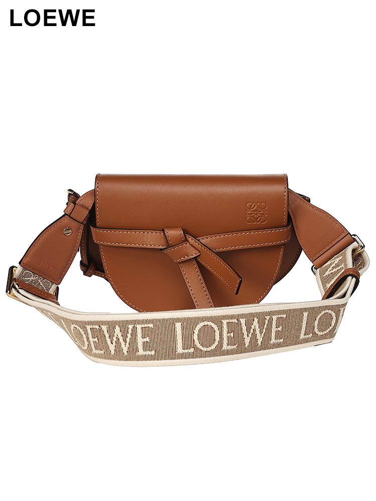 LOEWE (ロエベ) ソフトカーフ＆ジャカード ゲートデュアル バッグ ミニ