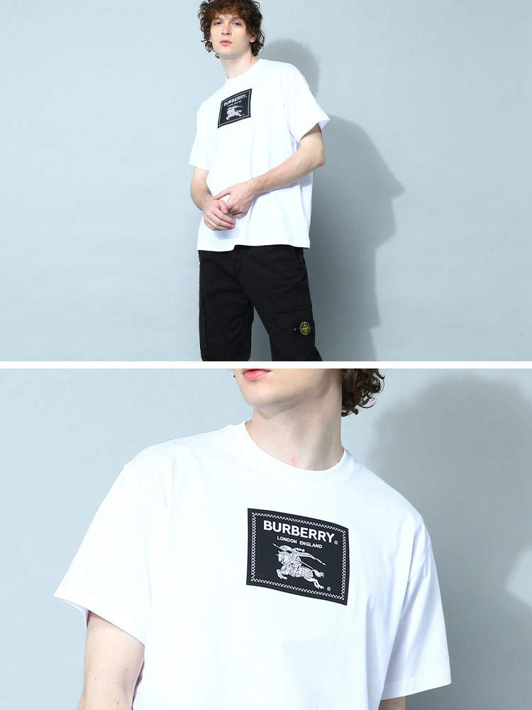 BURBERRY バーバリー メンズ Tシャツ ロゴT EKDアップリケ コットン