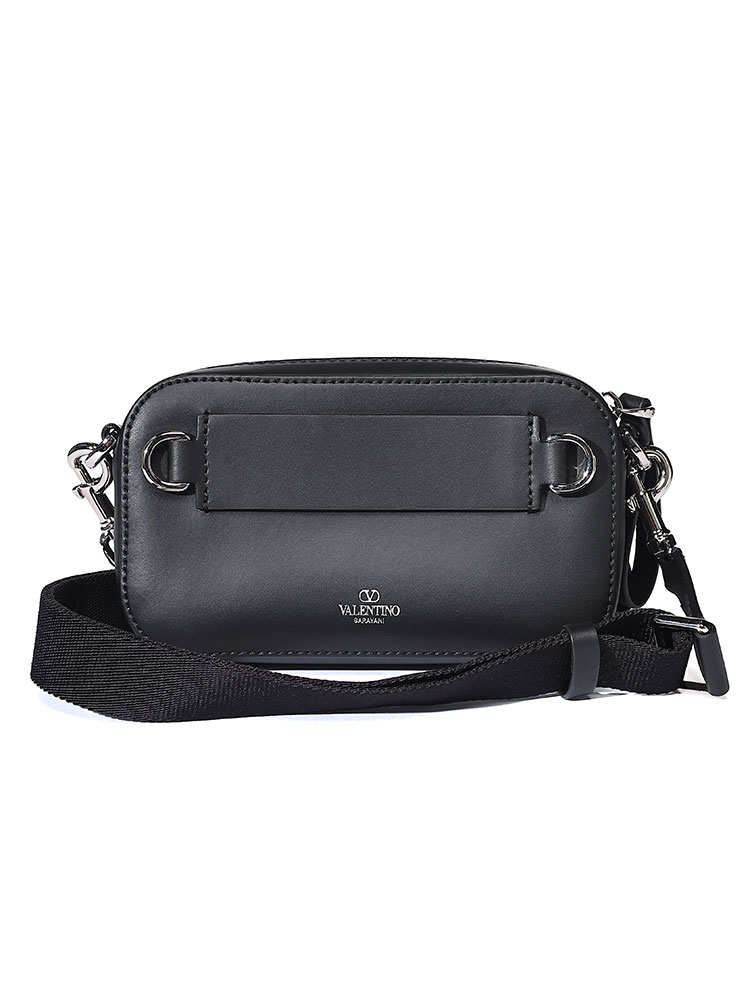 VALENTINO (ヴァレンティノ) レザー ロゴプリント ショルダーバッグ