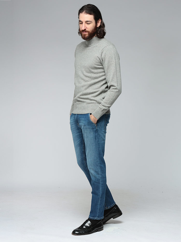 GIM (ジム) カシミヤ100％ 日本製 モックネック ニット GIM25502039