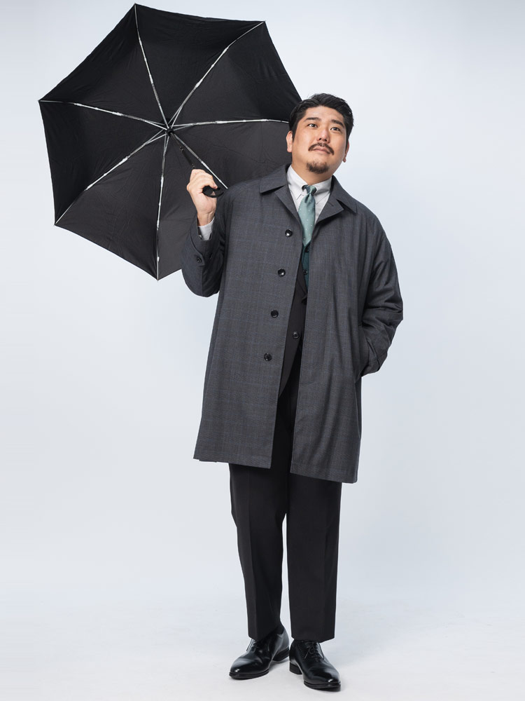 ステンカラー コート 中綿 シングル チェック アウター フォーマル