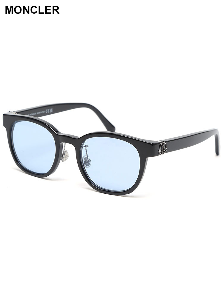 MONCLER (モンクレール) ブラックフレーム ウェリントン ロゴ ブルー