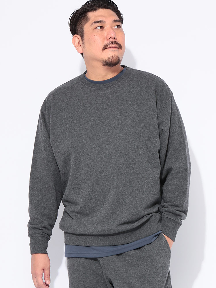 スウェット トレーナー 裏毛 リブ クルーネック トップス トレーナー