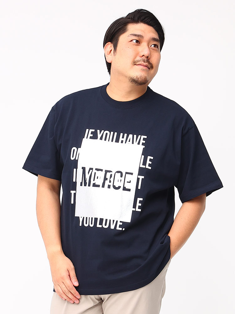 大きいサイズ メンズ B＆T CLUB (ビーアンドティークラブ) 箔プリント