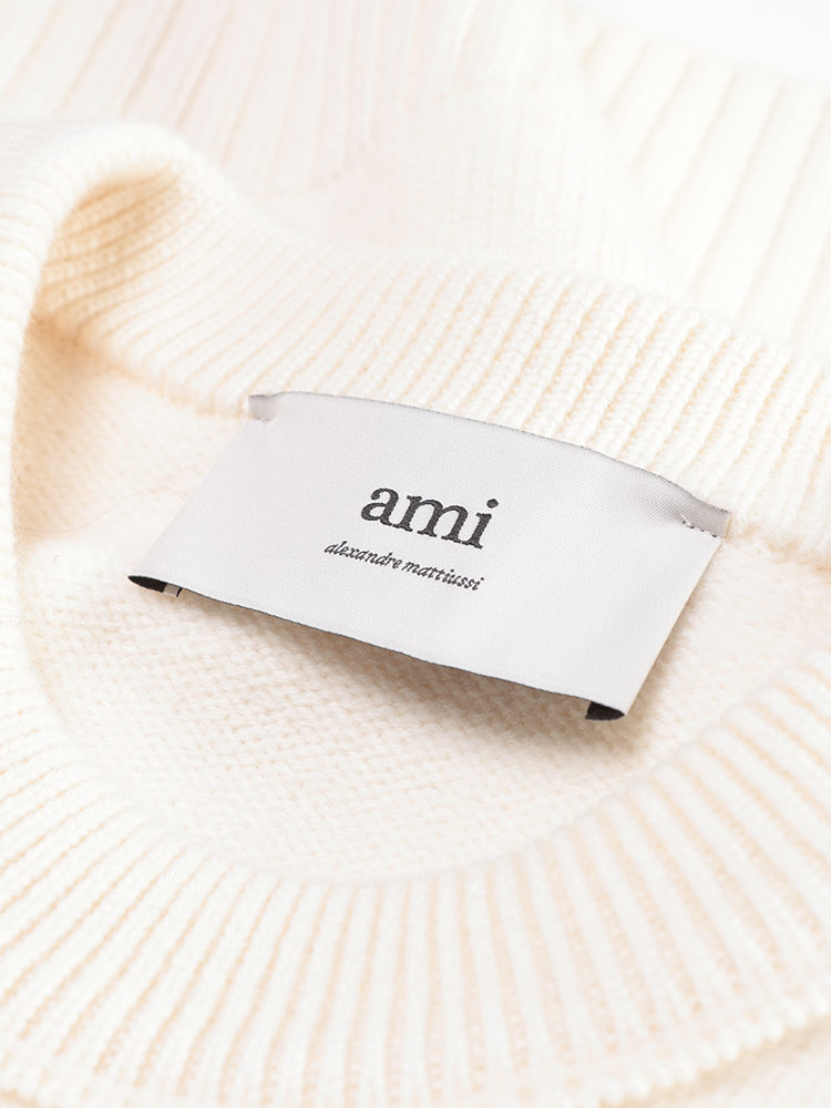 AMI PARIS (アミパリス) 胸ロゴ クルーネック セーター Ami de Coeur