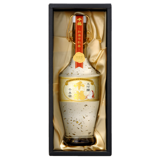 限定品】広島・三宅本店 千福 千本錦 純金箔大吟醸 720ml 化粧箱入り