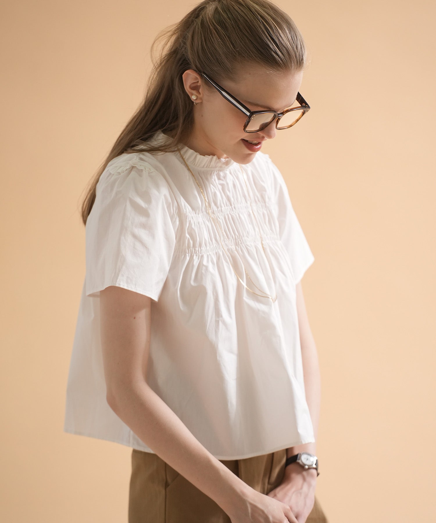 ギャザーフレアブラウス – sara&cake